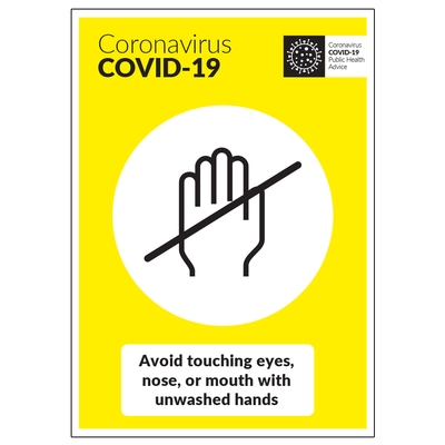 COVID-19 Unwashed Hands Sign COVID-19 Unwashed Hands Sign